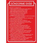 Este Uyarı Levhaları Södürme Ekibi 25x35 cm Uyarı Levhası