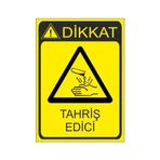 Este Uyarı Levhaları Tahriş Edici 25x35 cm Uyarı Levhası