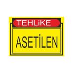 Este Uyarı Levhaları Tehlike Asetilen 25x35 cm Uyarı Levhası