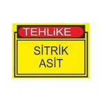 Este Uyarı Levhaları Tehlike Sitrik Asit 25x35 cm Uyarı Levhası