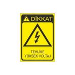 Este Uyarı Levhaları Tehlike Yüksek Voltaj 25x35 cm Uyarı Levhası