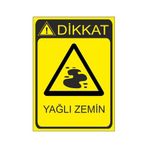 Este Uyarı Levhaları Yağlı Zemin 25x35 cm Uyarı Levhası