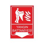 Este Uyarı Levhaları Yangın Battaniyesi 25x35 cm Uyarı Levhası