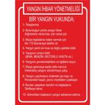 Este Uyarı Levhaları Yangın İhbar Yönetmeliği 25x35 cm Uyarı Levhası