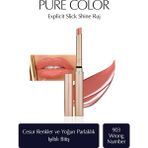 Estee Lauder Işıltılı Bitişli Ruj - Pure Color Explicit Slick Shine Ruj - Renk: 903 Wrong Number - Renksiz