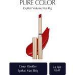 Estee Lauder Mat Bitişli Ruj - Pure Color Explicit Volume Mat Ruj - Renk: Temperature Rısıng - Heartbeat