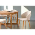 Estela Ahşap Modern Rahat Yemek Sandalyesi - Natural