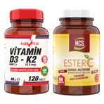 Ester C Vitamin Kara Mürver 60 Tablet & Vitamin D3-K2 120 Tabet