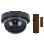 Estetik Caydırıcı Alarm Seti Lorex LR-SK04 Sahte Caydırıcı Dome Kamera ve LR-4444K Kahverengi Pilli Kapı Pencere Alarm - Piller Hariç