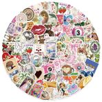 Estetik çıkartma Y2K çıkartma, 100 adet, kaykay, grafiti, çıkartma, motosiklet, bisiklet, snowboard, bagaj, dizüstü bilgisayar, araba çantası, çocuklar ve gençler için, su geçirmez vinil çıkartmalar