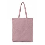 Estetik Kanvas Tote Bag - Büyük Boy Koton Bez Çanta - Minimalist Günlük Omuz Çantası (Lila)