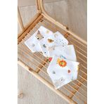 ESTİ Baby 4 Adet Müslin Çift Çıtçıtlı %100 Pamuk Bebek Mama / Salya Önlüğü, Fular, Yakalık
