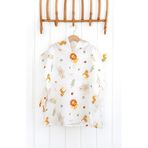 Esti Baby Kapşonlu Müslin Panço %100 Pamuk Bebek / Çocuk Plaj Havlusu / Bornozu Leo