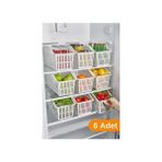 Esti Buzdolabı / Dolap Içi Düzenleyici Organizer - Beyaz - 6 Adet