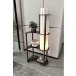 ESTİLO DOR Lambader – Siyah Renkli Modern ve Minimalist Tasarım, Geniş Taban Yüzeyi (30x48 cm), 120 cm Yükseklik, E27 Duy Uyumlu, LED Ampul ile Kullanılabilir, Kolay Kurulumlu Dekoratif Lamba