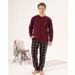 Estiva %100 Pamuk İnterlok Ekose Kareli Erkek Pijama Takım