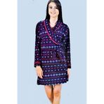 Estiva 17329 Lacivert Polar Kadın Sabahlık