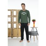 Estiva Erkek Uzun Kollu Yazlık Penye Pijama Takımı NEFTİ M