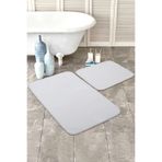 Estiva Home 2'li Beyaz Banyo Paspas Takımı Peluş Kaymaz Taban Yıkanabilir 80x120 + 80x50