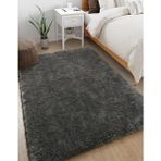 Estiva Home Antrasit Post Peluş Halı – Ultra Yumuşak, Yıkanabilir, Kaymaz Dot Taban, Antibakteriyel – Salon, Koridor ve Çocuk Odası Halısı - 120 x 200 cm