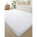 Estiva Home Beyaz Post Peluş Halı – Ultra Yumuşak, Yıkanabilir, Kaymaz Dot Taban, Antibakteriyel – Salon, Koridor ve Çocuk Odası Halısı - 80 x 500 cm