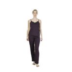 Estiva Kadın İp Askılı Likra Viskon Yazlık Pijama Takımı MOR XL