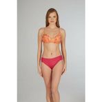 Estiva Kadın Renk Desenli Turuncu Emprime Dolgulu Kaplı Bikini Takımı