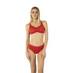 Estiva Luplu Toparlayıcı Yüksek Bel Büyük Beden Kırmızı Kadın Bikini