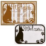 Estivaux Kart Yapımı ve Günlük Tutmak için Pet Köpek Şeffaf Pullar, Hoş Geldiniz Kelimeleri Kauçuk Pullar Köpek Pençesi Baskı Hediye Pulları Scrapbooking için Kendin Yap Kartlar Albüm El Sanatları