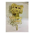 estölye Pleksi Hikayemiz Başlıyor Pasta Süsü 15x12 Cm Gümüş