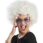 EstoreBox Beyaz Renk Kıvırcık Afro Bonus Peruk