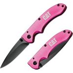 EstoreBox Cat DA980060 Kemer Askı Kancalı Katlanabilir 15CM Paslanmaz Çelik Pembe Kamp Çakısı - 0- Koyu Mavi