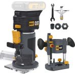 EstoreBox Cat DX82B.3 18VOLT Şarjlı Kömürsüz 6mm Devir Ayarlı Profesyonel Avuç Içi El Frezesi Formika Tıraşla
