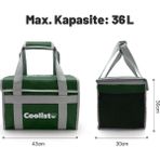 EstoreBox Coolist CL36G 36 Litre Katlanabilir Termos Bez Çanta / Buzluk - -- - Çok Renkli
