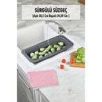 EstoreBox Lavoba Içi Sürgülü Açılır Kapanır Sebze Meyve Süzgeci Füme (Açık 38,5 cm Kapalı 34,50 cm )