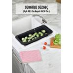 EstoreBox Lavoba Içi Sürgülü Açılır Kapanır Sebze Meyve Süzgeci Siyah (Açık 38,5 cm Kapalı 34,50 cm )