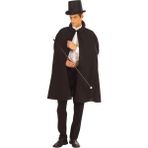 EstoreBox Siyah Sihirbaz Pelerini 120 cm Sihirbaz Şapkası 12 cm Yetişkin Boy