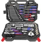EstoreBox Workpro WP202533 1/4'’ 3/8’’ 1/2'’ 123 Parça Cr-V Metrik Ağır Hizmet Lokma ve Kombine Anahtar Takım