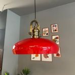Estrela Kırmızı Tekli Avize Delikli Eskitme Başlık Iç Mekan Aydınlatma Dekoratif Mutfak Cafe Salon