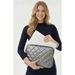 Estrella Paris Laptop Çantası Macbook Air Pro 13 Inç Kapitone Caprice Gri