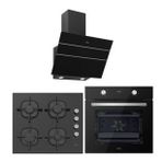 Esty 3473 Plus Davlumbaz ACO5360B02 Ocak AEF6603B02 Fırın Siyah Cam Ankastre Set