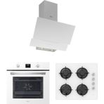 Esty Beyaz Cam Ankastre Set - AEF6603W02 Fırın, ACO5700E6W01 Ocak, 3480W6 60 cm Davlumbaz