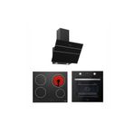 Esty Siyah Cam Ankastre Set - AEF6603B02 Fırın, AVO8210B01 Vitroseramik Ocak, 3473+ 60 cm Davlumbaz