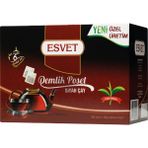 Esvet 50 Adet Siyah Çay Demlikpoşet 10 gr %100 Doğal Yoğun Aroma