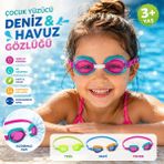 Eşya Dünyası Çocuk Yüzücü Gözlüğü 3+ Yaş | Deniz & Havuz Için Ayarlanabilir Su Geçirmez Yüzücü Gözlüğü - Çok Renkli