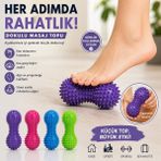 Eşya Dünyası Dikenli Fıstık Masaj Topu – El, Ayak ve Vücut Masaj Aleti | Refleksoloji & Kas Gevşetici Roller - Çok Renkli