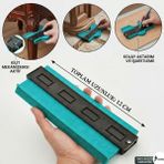 Eşya Dünyası Kontur Ölçüm Cihazı – Profil Kopyalama Mastarı - Ahşap, Fayans, Parke Şablon Alma Aparatı - Hassas Ölçüm ve Şekil Aktarma Aracı - 10 cm x 12 cm