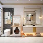 Esyah Ahşap-Banyo Dolabı Çamaşır Makinesi Dolabı Kurutma Makinesi Dolabı Çekmeceli