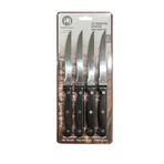 Et Bıçağı Paslanmaz Çelik Keskin Tırtıklı 4'lü Set- 21,5cm
