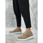 ET0003 Bağcıklı Klasik Spor Keten Hardal Beyaz Taban Casual Erkek Ayakkabı